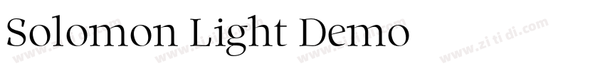 Solomon Light Demo字体转换 Solomon Light Demo字体转换